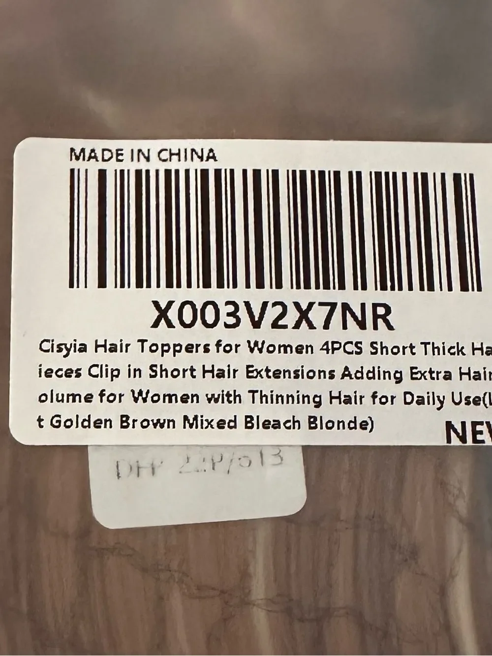 Cisyia golden blonde hair topper clip in hair piece